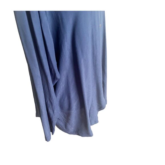 Express Button Front Relaxed Lagenlook Navy Tunic Size Large Minimalist - Picture 5 of 12